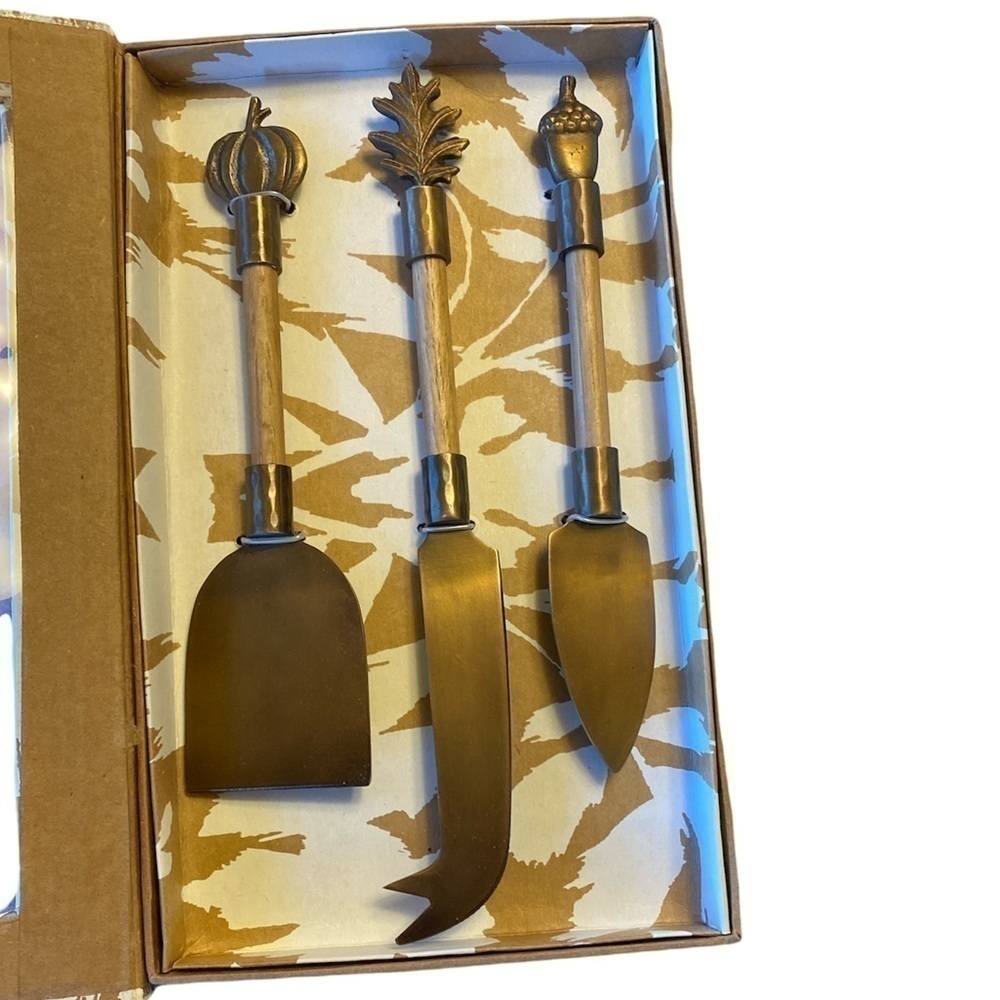 Anthropologie Set of Three Thicket Cheese Knives - Picture 2 of 6